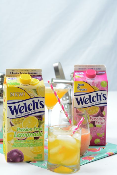 Quick and Simple Passion Fruit Cocktails | Thriftanista in the City #ad #welchs Passion Fruit Drinks Cocktails, Edible Shot Glasses, Fruit Juice Cocktails, Drunken Sailor, Hashbrown Breakfast, Mommy Juice, Passion Fruit Juice, Fancy Cocktails, Pot Roast Slow Cooker