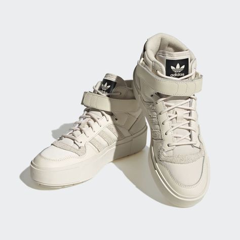 adidas Forum Bonega X Shoes - Beige | Women's Basketball | $120 - adidas US Snikers Adidas, Adidas Forum Shoes, Pretty Shoes Sneakers, Adidas Forum, Women's Basketball, Adidas Originals Women, Hype Shoes, Swag Shoes, Dior Shoes