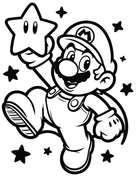 Game Mario Bros, Mario Kart Party, Super Mario Coloring Pages, Fathers Day Coloring Page, Mario Coloring Pages, Fire Flower, Coloring Page Ideas, Cat Coloring Page, Page Ideas