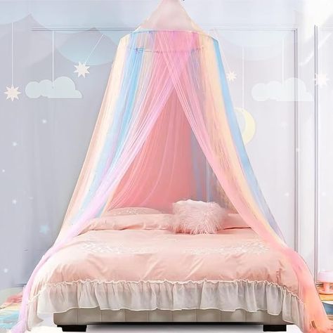 Rainbow Canopy, White Bed Canopy, Rainbow Bed, Beds Queen, Full Beds, Beds Twin, Mosquito Net Bed, Princess Canopy Bed, Princess Canopy