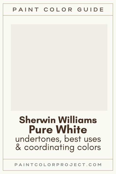 Sherwin Williams Pure White Palette, Pure White By Sherwin Williams, Pure White Kitchen Cabinets Sherwin Williams, Aw Pure White, Sherwin Williams Pure White Coordinating Colors, Sherwin Williams Pure White Living Room, Sherwin Williams Pure White Kitchen, Sherwin Williams White Bathroom, Wherein Williams Pure White