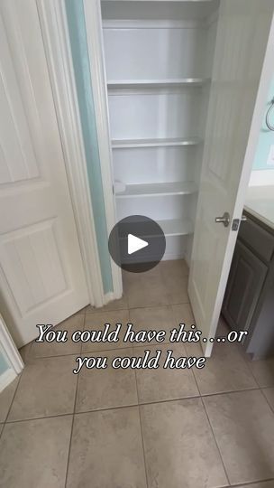 1.9K views · 2.7K reactions | 💛 YES please! We opted for a beautiful oak storage cabinet in this primary bath remodel! Nix the standard linen closet for this beauty meets function anytime! 

#dfwinteriordesign #homestyle #builtins #linencloset #beforeandafter #beforeandafterhomeedition #interiordesign #thisorthat #beautymeetsfunction | Monarch Style Co. | gabri_cazer · Gabri_cazert Linen Closet Bathroom Master Bath, Bathroom Remodel With Linen Closet, Convert Linen Closet To Built In, Master Bath Vanity With Linen Closet, Built In Linen Closet Bathroom, Turn Coat Closet Into Linen Closet, Garage Room Conversion, Bathroom Linen Closet, Cabinet Faces