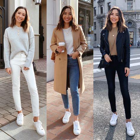 My Favorite White Sneaker - LIFE WITH JAZZ Chicago Work Outfits, Formal Lunch Outfit, Work Lunch Outfit, Business Lunch Outfit, Lunch Outfit Ideas Casual, Winter Lunch Outfit, Coach Clothes, Lunch Outfit Ideas, Casual Lunch Outfit