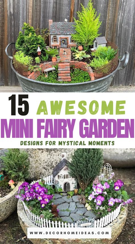 Mini Fairy Garden Ideas, Cozy Garden, Fairy Garden Ideas, Fairy Garden Designs, Mini Fairy Garden, Garden Designs, Miniature Fairy, Miniature Fairy Gardens, Fairy Gardens