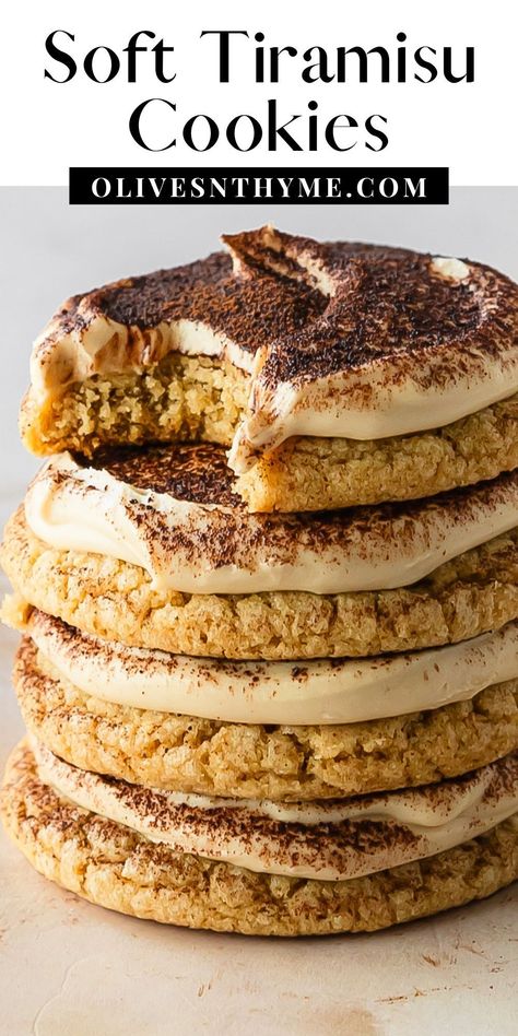 Mascarpone Cookies, Espresso Mascarpone, Coffee Sugar Cookies, Tiramisu Cookies, Pastries Recipes, Sjm Universe, Mascarpone Frosting, Spring Baking, Cookies Soft