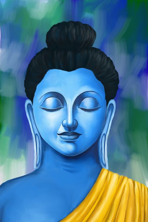 Buddha Canvas Art, Buddha Drawing, Buddha Painting Canvas, Buddhist Art Drawing, Ganesh Art Paintings, Buddha Canvas, Buddha Art Drawing, Gautam Buddha, Buddha Artwork