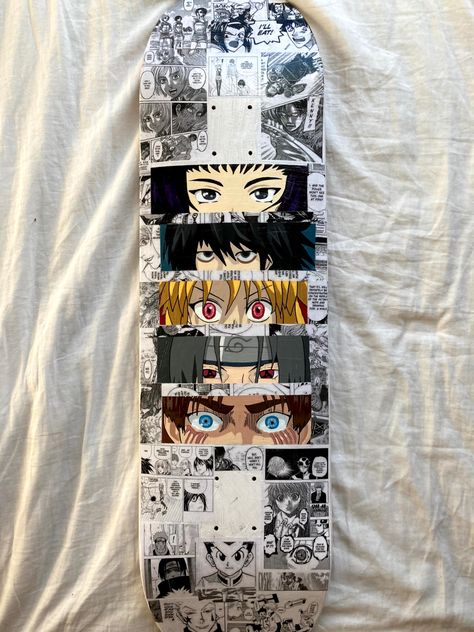 Hand Painted Skateboard, Skate Bord, Top 5 Anime, Painted Skateboard, Beginner Skateboard, Skateboard Aesthetic, Skateboard Deck Art, Skateboard Art Design, Cool Dirt Bikes