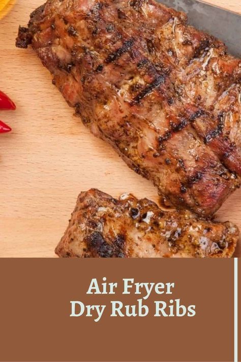 Ribs Recipe Air Fryer, Air Fryer Baby Back Ribs, Ribs Air Fryer, Ribs In Air Fryer, Dry Rub Ribs, Phillips Air Fryer, Air Fryer Recipes Ribs, Country Pork Ribs, Pork Loin Ribs