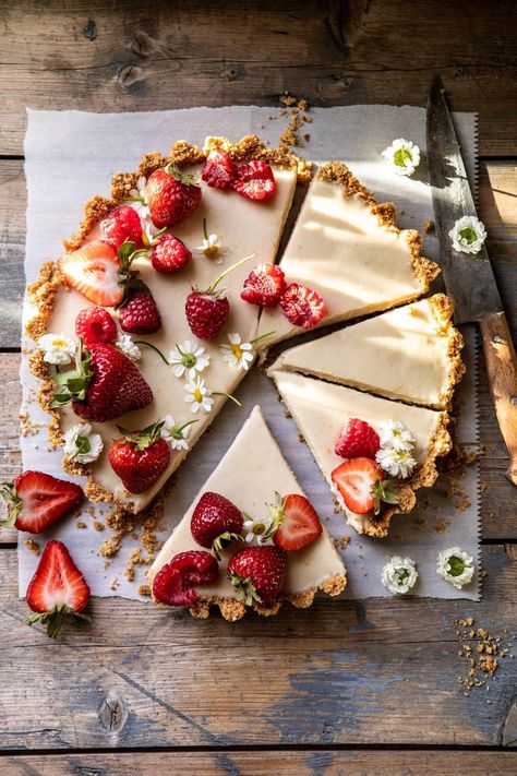 This No Fuss Lemon Tart is that go-to dessert...super easy, yet delicious and pretty too. Top with berries and it's perfect for both spring and summer! Berry Tart, Baked Fruit, Harvest Recipes, Summer Recipe, Pretty Dessert, Half Baked, Lemon Tart, Half Baked Harvest, Fancy Desserts