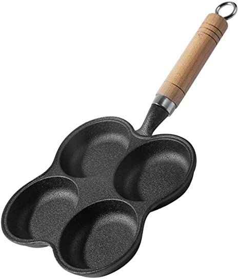 Cabilock Egg Frying Pan 4- Cups Non- Stick Fried Egg Cooker Iron Egg Poacher Pancake Omelette Pan Hamburg Making Mould Cookware Tool for Home Kitchen Japanese Omelette, Best Omelette, Calphalon Cookware, Swedish Pancakes, Egg Frying Pan, Egg Cookers, Omelette Pan, Egg Poacher, Crepe Pan