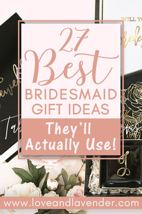 Looking for the perfect gift to give your bridesmaids that they will actually use? You'll definitely want to check out my 27 best bridesmaids gift ideas that will guaranteed be used and cherished long after the wedding date. Tacky Wedding, Bridesmaid Gifts From Bride, Bridesmaid Gift Ideas, Best Bridesmaid Gifts, Bridesmaid Diy, Unique Bridesmaid, Bridesmaid Gift Bags, After The Wedding, Bridesmaid Thank You