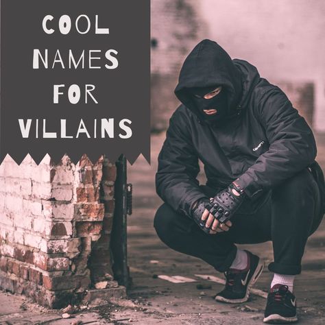 Cool Villain Names - Being Bad Is so Much More Fun Than Being Good Best Gamer Names, Cool Gamer Names, Last Names For Characters, Cool Last Names, Top Villains, Gamer Names, Villain Names, Villain Character, Writing Promts