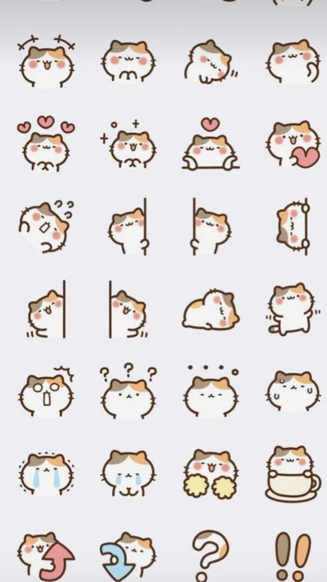 Cute Stickers Whatsapp, Whatsapp Gif, Doodles Kawaii, Cat Sketches, Gif Cute, Cat Doodles, Stickers Whatsapp, Hand Doodles, Cute Easy Doodles