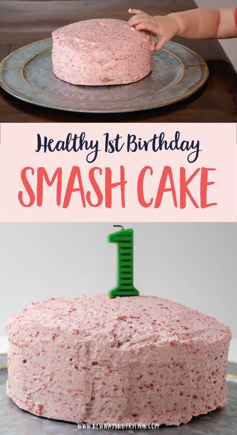 Healthy Smash Cake, 1st Birthday Smash Cake, Healthy Birthday Cakes, Smash Cake Recipes, Healthy Birthday, Cake Light, Birthday Smash Cake, Baby Cake Smash, Cake Vegan