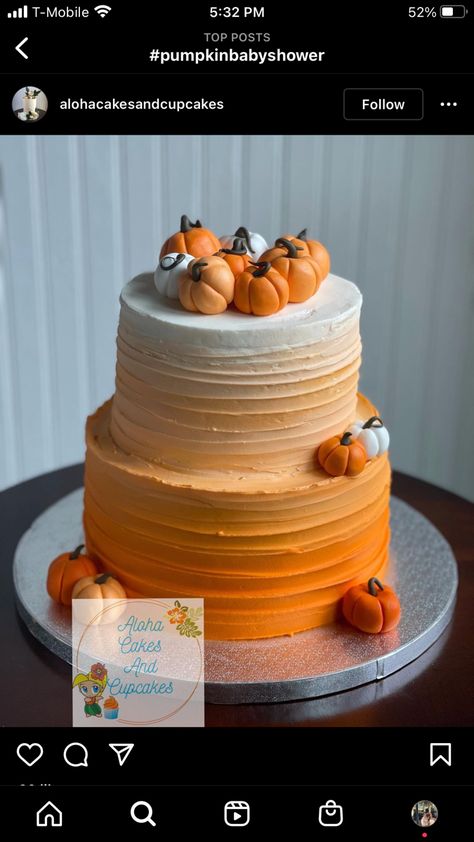 Cake Fall Decoration, Fall Bday Cakes, Fall Cake Inspiration, Fall 1st Birthday Cake, Fall Carrot Cake Decoration, Fall 16th Birthday Party Ideas, September Cakes Ideas, Fall Pumpkin Cake, Fall Birthday Cakes For Kids