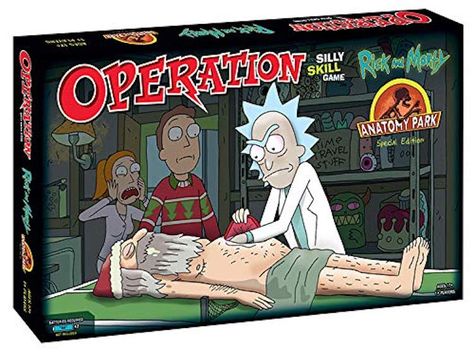 Rick And Morty Try to Save a Hapless Ruben in an Anatomy Park Special Edition Game of Operation Anatomy Park, Operation Game, Park Games, Cartoon Network Shows, Rick Y Morty, Skill Games, Silly Games, Cricket Equipment, Star Trek Ships