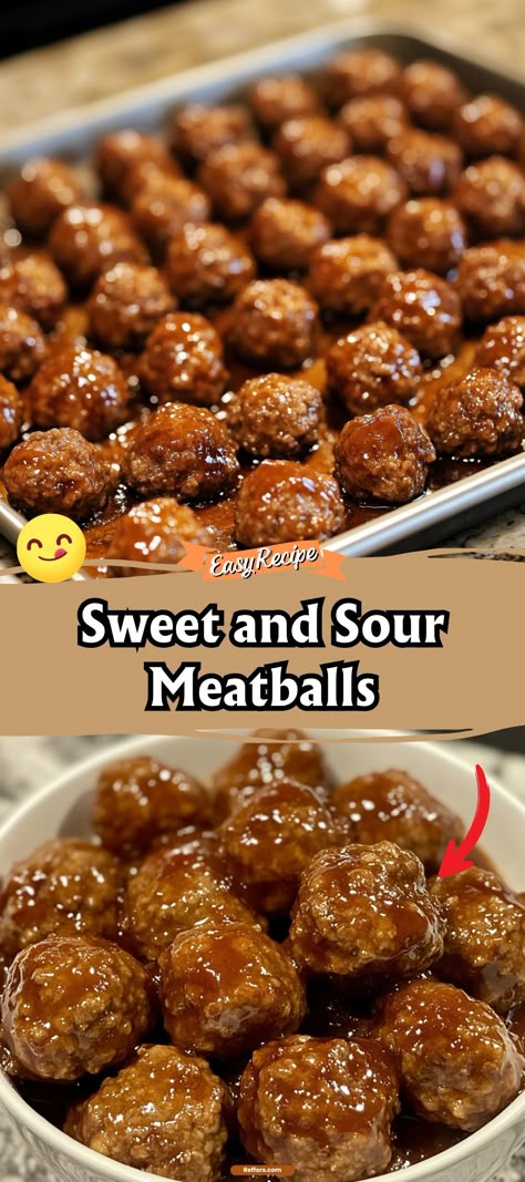 Sweet and Sour Meatballs Jewish Sweet And Sour Meatballs, Sweet A D Sour Meatballs, Simple Frozen Meatball Recipe, Sweet Sour Meatballs Easy, Sweet And Sour Meatballs And Rice, Sweet And Sour Meatballs With Grape Jelly, Sweet And Sour Sauce Meatballs, Meatball Sauce Recipes Sweet And Sour, Easy Asian Meatballs