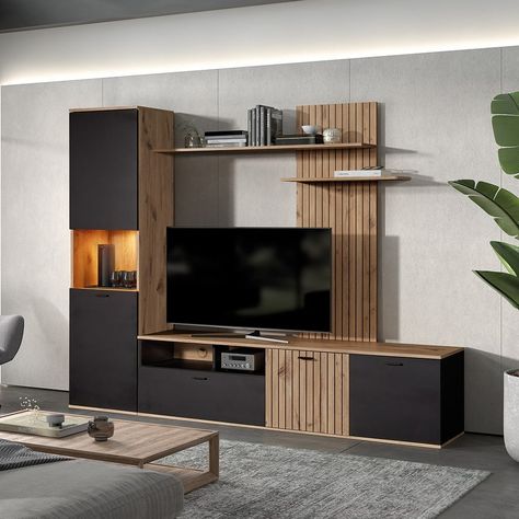 ɴɪᴠᴇʀ Cette composition complète pour installer votre téléviseur au mur est parfaitement conçue. Elle permet de mettre en valeur l'espace télé et offre une grande capacité de rangement sans oublier son design tendance. #InstallationTV #SupportMural #CompositionFonctionnelle #RangementOptimal #DesignModerne #DécoMurale #ÉléganceAudiovisuelle #OrganisationDomestique #AménagementPratique #DécoTendance #SystèmeTV #ÉtagèresIntégrées #SéjourÉlégant #ConfortVisuel #IntérieurSophistiqué Tv Mural, Sweet Home, Tv, Van, Wall