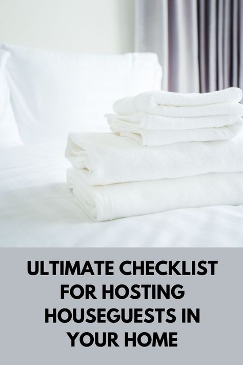 Checklist Hosting Houseguests Houseguests Ideas Tips, Getting Your House Ready For Guests, Hosting Guests For A Week, Hosting Out Of Town Guests, Guest Checklist, Hostess Tips, Chocolate Pudding Cups, Cleaning Closet Organization, Grocery Staples