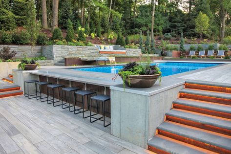 Deck Piscina, Pools Backyard Inground, Small Pool Design, Backyard Pool Landscaping, Small Pools, Dream Pools, Backyard Pool Designs, Swimming Pools Backyard, Saltwater Pool