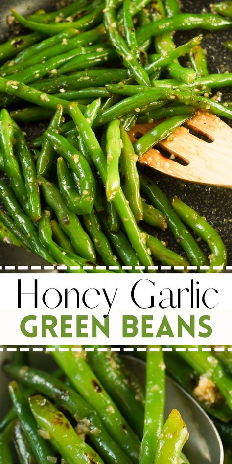 Fresh Green Bean Side Dish, Healthy Green Vegetables, Recipes For Green Beans Side Dishes, Basque Green Beans, Caramelized Green Beans, Green Beans Bbq, Dairy Free Green Beans, Honey Garlic Vegetables, Soy Garlic Green Beans