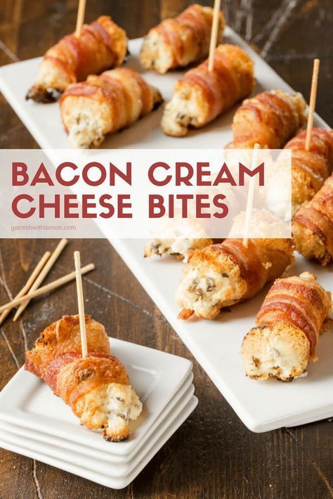 Cream Cheese Bites, Bacon Desserts, Horderves Appetizers, Bacon Bites, Cheese Bites Recipe, Bacon Dinner, Bacon Appetizers, Easy Bacon, Cooking Bacon