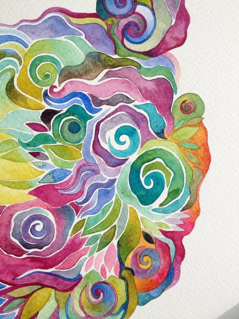 Guache Abstract, Watercolor Art Lessons Tutorials, Abstract Watercolor Art Inspiration, Colorful Watercolor Paintings, Abstract Watercolor Paintings Tutorials, Watercolour Abstract Art, Abstract Watercolor Paintings, 자작나무 그림, Watercolor Art Abstract