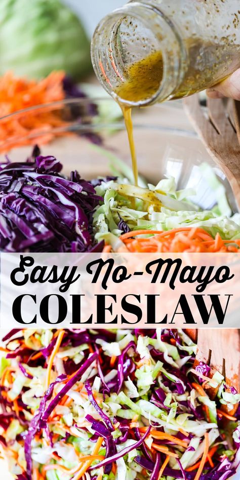 Side Dish For Potluck, Slaw For Pulled Pork, Dish For Potluck, Coleslaw For Pulled Pork, Classic Coleslaw Recipe, Healthy Coleslaw Recipes, Classic Coleslaw, Best Coleslaw Recipe, Vinegar Coleslaw