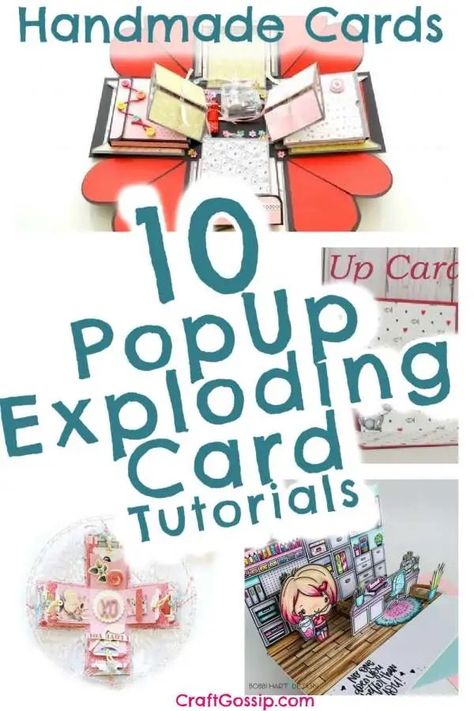 Exploding Box Cards, Diy Exploding Gift Box Pop Up, Twist And Pop Cards, Exploding Gift Box, Valentines Scrapbook, Exploding Box Card, Slider Cards, Creative Tutorials, Pop Up Box Cards