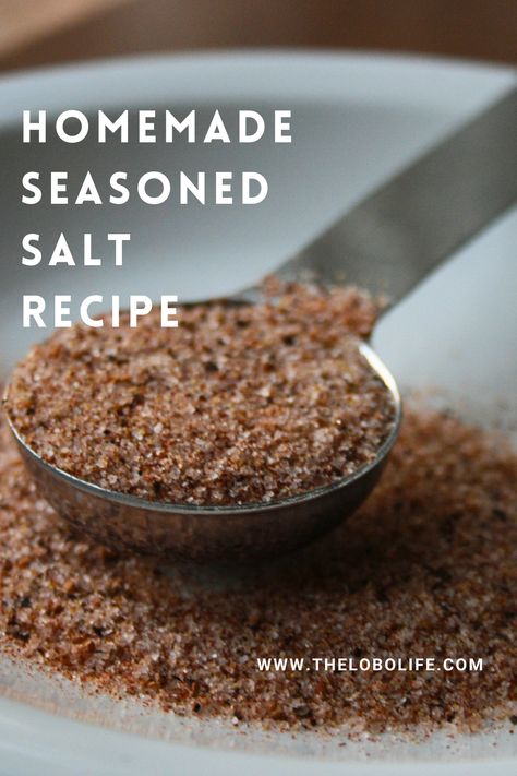 This homemade seasoned salt recipe is the perfect blend for all of your cooking. Just measure, mix, and use! Lawrys Recipes, Lawrys Seasoning Salt Recipe, Infused Salt Recipes, Seasoned Salt Recipe, Homemade Seasoned Salt, Seasoning Salt Recipe, Homemade Seasoning Salt, Infused Salt, Smart Eating