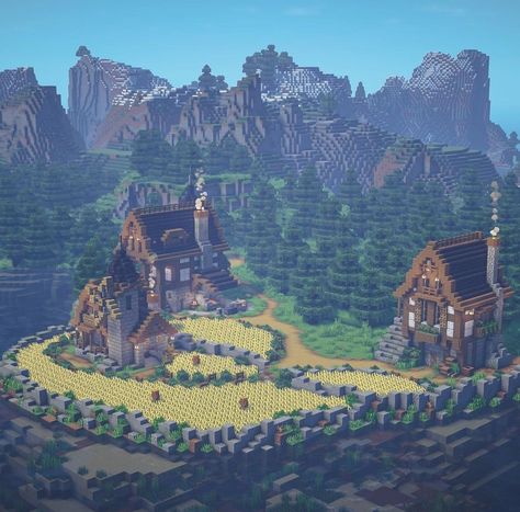 Medieval Kingdom Minecraft, Minecraft Farming Village, Viking Village Minecraft, Medieval Farm Minecraft, Minecraft Medieval Village Houses, Minecraft Viking Village, Minecraft Medieval Village Layout, Minecraft Plains Village, Medieval Minecraft Village