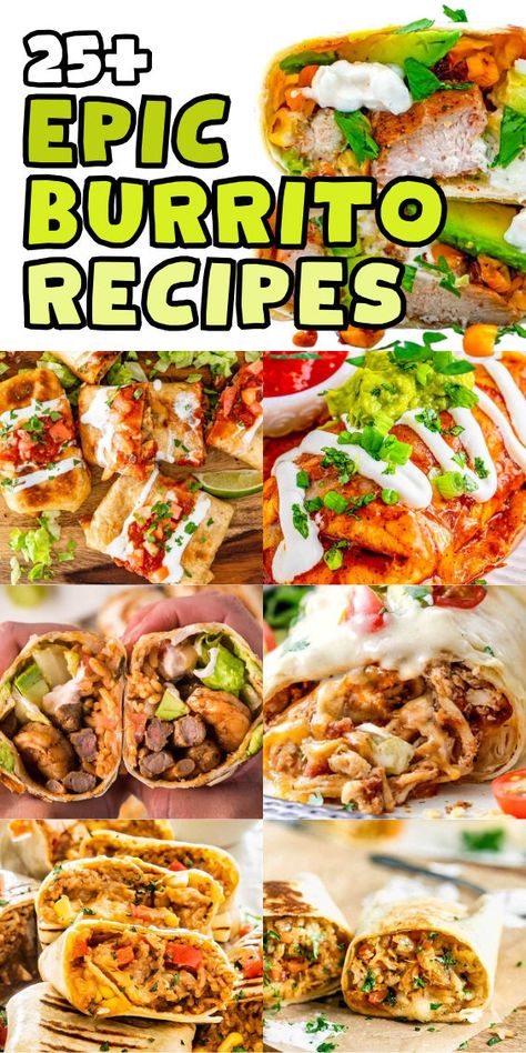 Burrito recipe ideas Different Kinds Of Burritos, Mexican Food Burritos, Mexican Burritos Authentic, Unique Burrito Ideas, Loaded Burrito Recipe, Burritos For Lunch, Best Burritos Ever, Authentic Burritos Mexican Style, Giant Burrito Recipe