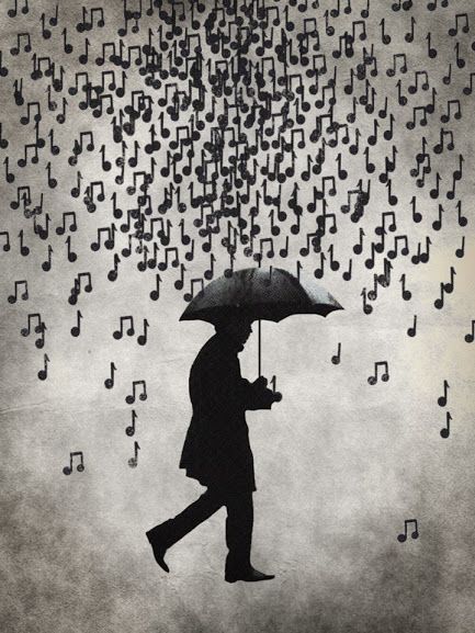 Umbrella music rain men save from music rain Not Musik, Singing In The Rain, Musical Art, Musical Notes, Music Room, Music Love, Drawing Tips, In The Rain, Art Plastique