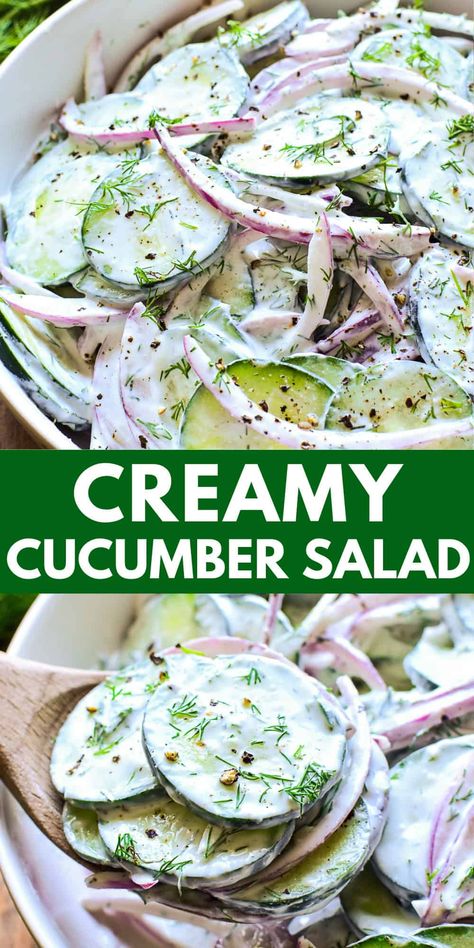 German Cucumber Dill Salad, Dill Cucumber, German Cucumber Salad, Easy Cucumber Salad, Salad Cucumber, Salad Dinner, Cucumber Salad Recipe, Salad Recipes Healthy Easy, Simple Dressing