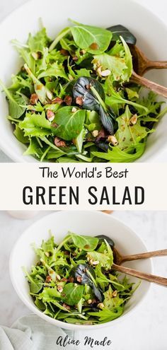 Green Salad Recipes Healthy, Easy Green Salad, Easy Green Salad Recipes, Spring Mix Salad Recipes, Salad Recipes Healthy, Green Salad Dressing, Healthy Spring Recipes, Lettuce Salad Recipes, Spring Mix Salad