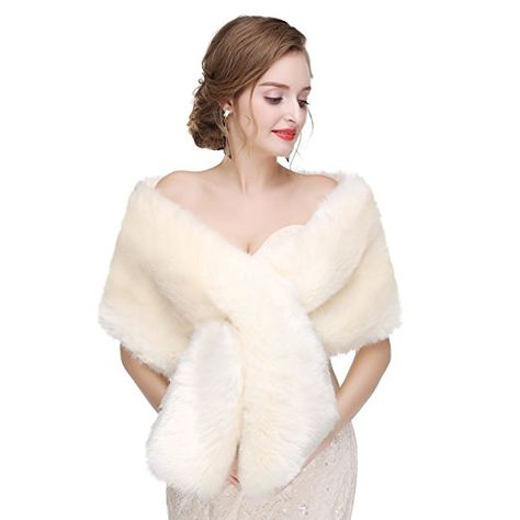 Faux Fur Wedding Shawl, Bridal Shawls, Fur Shawl Wedding, Faux Fur Wedding, Wedding Jackets, Bridal Fur, Faux Fur Stole, Wedding Fur, Wedding China