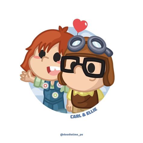 Disney Up Wallpaper, Up Pixar Art, Disney Couples Wallpaper, Disney Love Drawings, Pixar Up, Couple Cute Cartoon, Couple Cartoon Characters, Up Carl Y Ellie, Up Drawings