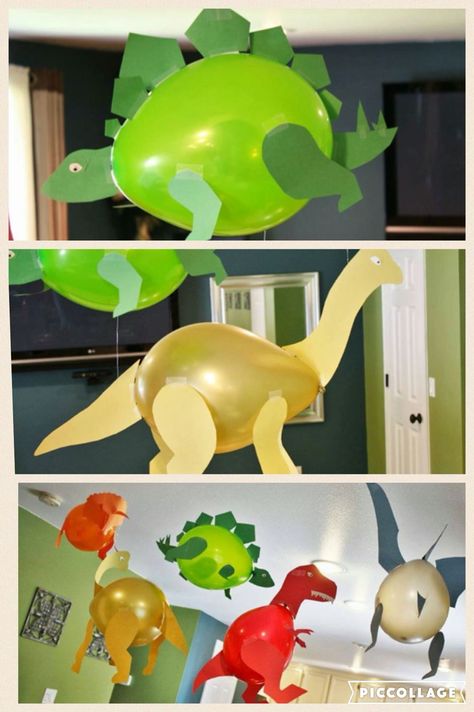 Dinosaur Birthday Party Decorations, Dinosaur Balloons, Fest Temaer, Idee Babyshower, Dinosaur Themed Birthday Party, Dino Birthday Party, Dinosaur Theme Party, Dinosaur Baby Shower, Dino Birthday