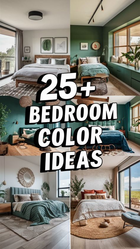 25 + Home Bedroom Color Ideas 2 Indian Bedroom Colour Combinations, Green Paint Colors Bedroom, Blue Green Bedrooms, Bedroom Color Ideas, Green Bedroom Ideas, Blue Bedroom Walls, Green Bedroom Decor, Blue Green Paints, Indian Bedroom