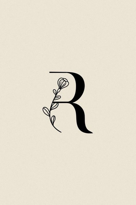 Beauty Branding Design, R Letter Design, Design Branding Identity, R Letter, Desain Buklet, Sketch Tattoo Design, Arm Band Tattoo, Cool Pencil Drawings, R Tattoo