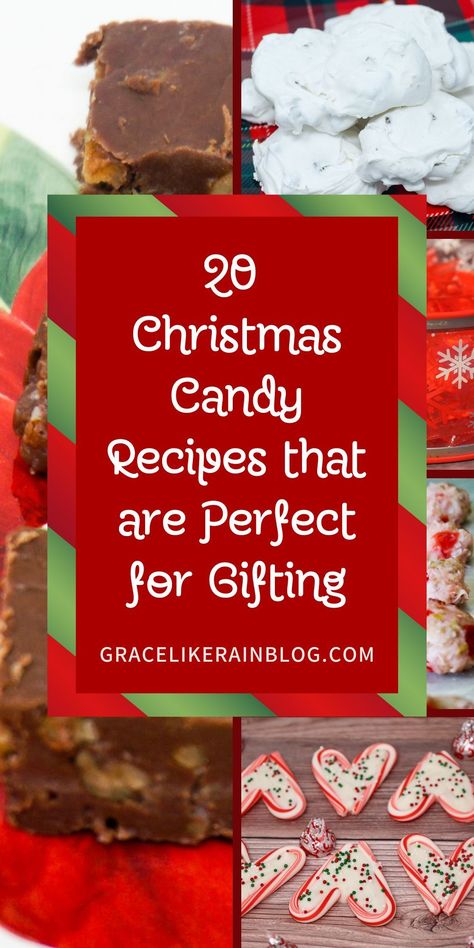 Our Christmas Candy Recipes for Gifting recipe roundup features all the best candy recipes to make for your friends and family. These DIY candy gifts for Christmas would be perfect Christmas gifts for teachers or neighbors. We're sharing lots of options from chocolates to hard candy so you're guaranteed to find something sweet for everyone on your list. | Christmas candy to make for gifts | Candy Christmas Gifts for Teachers | Candy Christmas Gifts for Neighbors | Easy Christmas Candy to make Christmas Chocolate Candy Ideas, Cinnamon Bark Candy, Christmas Candy Recipes Holiday Gifts, Christmas Treats For Adults, Inexpensive Christmas Candy Gifts, Christmas Gift Edible, Snacks For Gifts Christmas, Christmas Desserts To Give As Gifts, Christmas Goodies For Neighbors