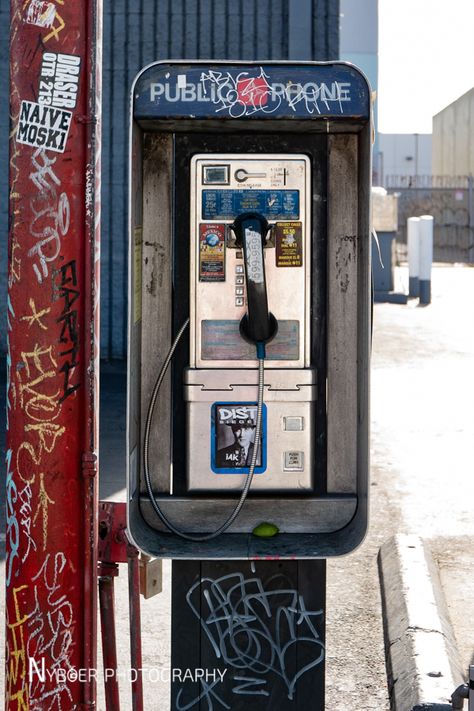 Los Angeles Pay Phone with Graffiti. Create a sense of place with images from Nyboer Photography. #nybphoto #payphone #graffiti #dtla #losangelesphotography Public Phone, Head Photography, A Sense Of Place, Aesthetic Japan, Old Phone, Clearwater Beach, Sense Of Place, Ap Art, Environment Design