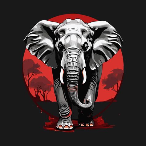 Check out this awesome 'Elephant+red' design on @TeePublic! Car Vinyl Graphics, Elephant Print Art, Elephant Illustration, Watercolor Decor, Watercolor Elephant, Elephant Painting, Elephant Love, Elephant Art, Tshirt Art