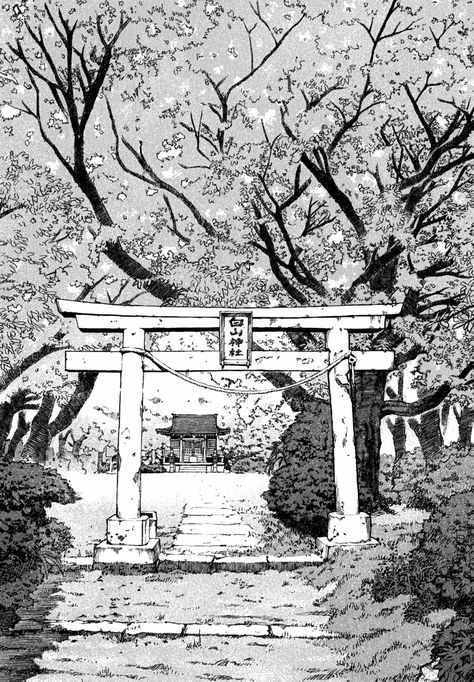 Kiyohiko Azuma || Pen & Ink Cityscape Drawing, Landscape Sketch, City Drawing, Perspective Art, Background Drawing, Japon Illustration, Container Design, Architectural Drawing, Arte Sketchbook