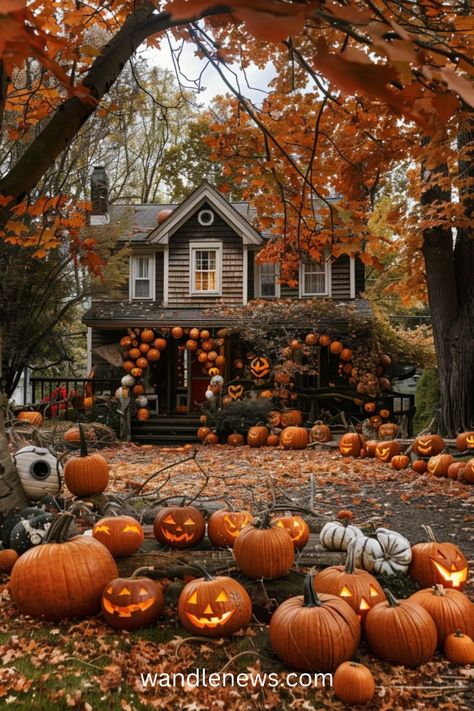 Outdoor Fall Decor Ideas Yard, Harry Potter Fall Aesthetic, Fall And Halloween Aesthetic, Halloween Front Yard, Wood Skeleton, Everything Autumn, 21st Decorations, Halloween Garden Decorations, Outdoor Fall Decor Ideas