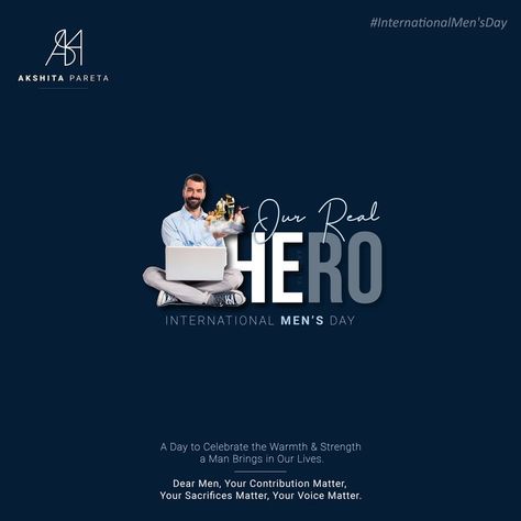 It's time to recognize & honour the contributions and sacrifices that a man makes for his family, love one's & society....we all are lucky to have you! Yess behind Every Successful women there's a man...who stands beside her Happy International Men's day.. #internationalmensday #mensday #men #mensrights #meninist #mentoo #antifeminist #equality #antifeminism #feminism #mensmentalhealth #masculinity #himtoo #mgtowisthefuture #november Happy International Mens Day Posts, International Mens Day Creative Ads, International Men's Day Creative, Happy Men's Day, Happy International Men's Day, Mans Day, International Family Day, Diwali Status, Mens Day