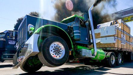 This is our new favorite sport. Custom Big Rig, Peterbilt 359, Tractor Pulling, Custom Big Rigs, Peterbilt Trucks, Big Rig Trucks, Heavy Truck, Big Rig, Gmc Trucks