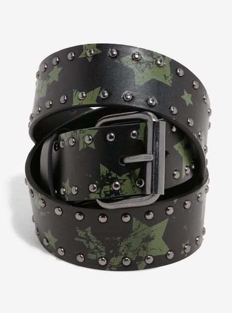 Star Studded Belt, Slipknot Jewelry, Belts Grunge, Weirdcore Accessories, Goth Essentials, Cool Belts, Belts Aesthetic, Studded Belts, Star Accessories