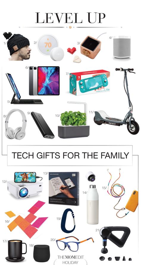 COOL TECH GIFTS FOR THE WHOLE FAMILY AT HOME | Ahhh, yes. For comfort at home — electronics. Cool tech gifts from Nintendo Switch to projectors & speakers — for the whole fam (kids, teens, him & her). | #TheMomEditHome #TheMomEditGiftGuides #FamilyHolidayGifts #TopTechGifts2020 #TechGifts2020 #BestTechGifts #TechGiftsWomen #CoolTechGifts #TechGiftsMen #FamilyGiftsChristmas Tech Gifts For Teenagers, Best Electronic Gifts, High Tech Gifts, Top Tech Gifts, Tech Gifts For Men, Gifts For Techies, Electronic Gifts For Men, Family Holiday Gifts, Gifts For Tech Lovers