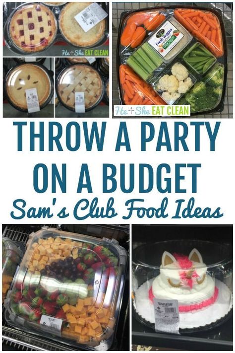 How to Throw a Party on a Budget - Sam's Club Food Ideas #SamsClub #budget #partyfood #heandsheeatclean #party #entertain Club Food Ideas, Budget Appetizers, Party Food For A Crowd, Housewarming Party Food, Party Food On A Budget, Cheap Party Food, Cheap Birthday Party, Party On A Budget, Costco Meals